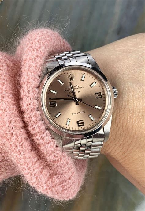 34mm rolex on woman's wrist